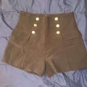 Women's High-Waisted Black Shorts